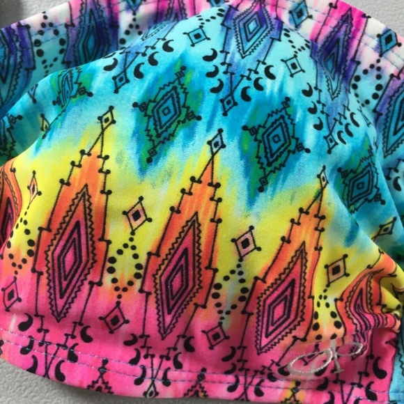 OP Junior Size Large 11-13 Bikini Top Junior Size Large 11-13 Aztec Print - Picture 2 of 8